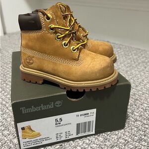 Timberland Toddler Wheat/Gold Lace-Up Waterproof Boots